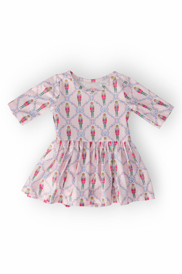 pink-nutcracker-3-4-sleeve-twirl-bodysuit Mila & Rose - Sophia's StyleTwirl Bodysuit - 3/4 Sleeve-1